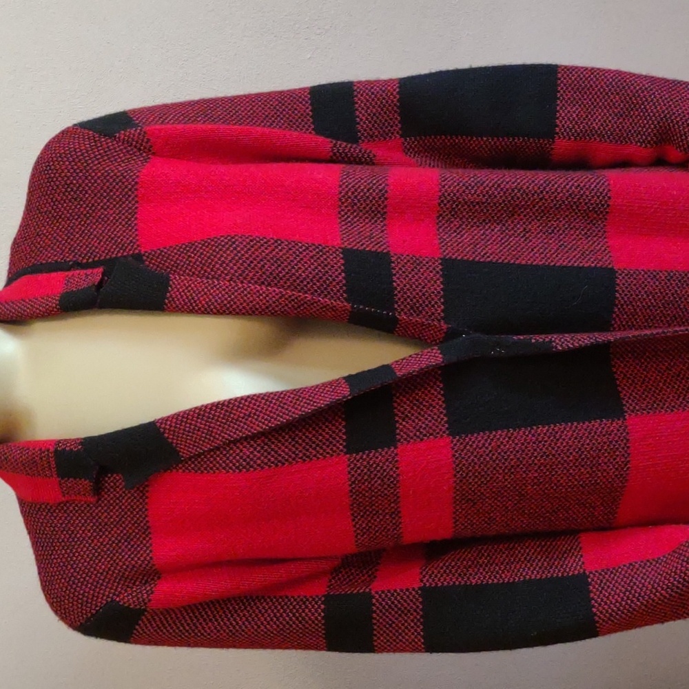 Talbots buffalo plaid sweater jacket